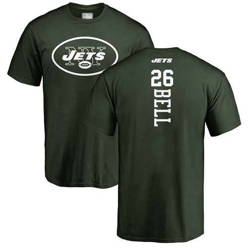 New York Jets Men Green LeVeon Bell Backer NFL Football #26 T Shirt